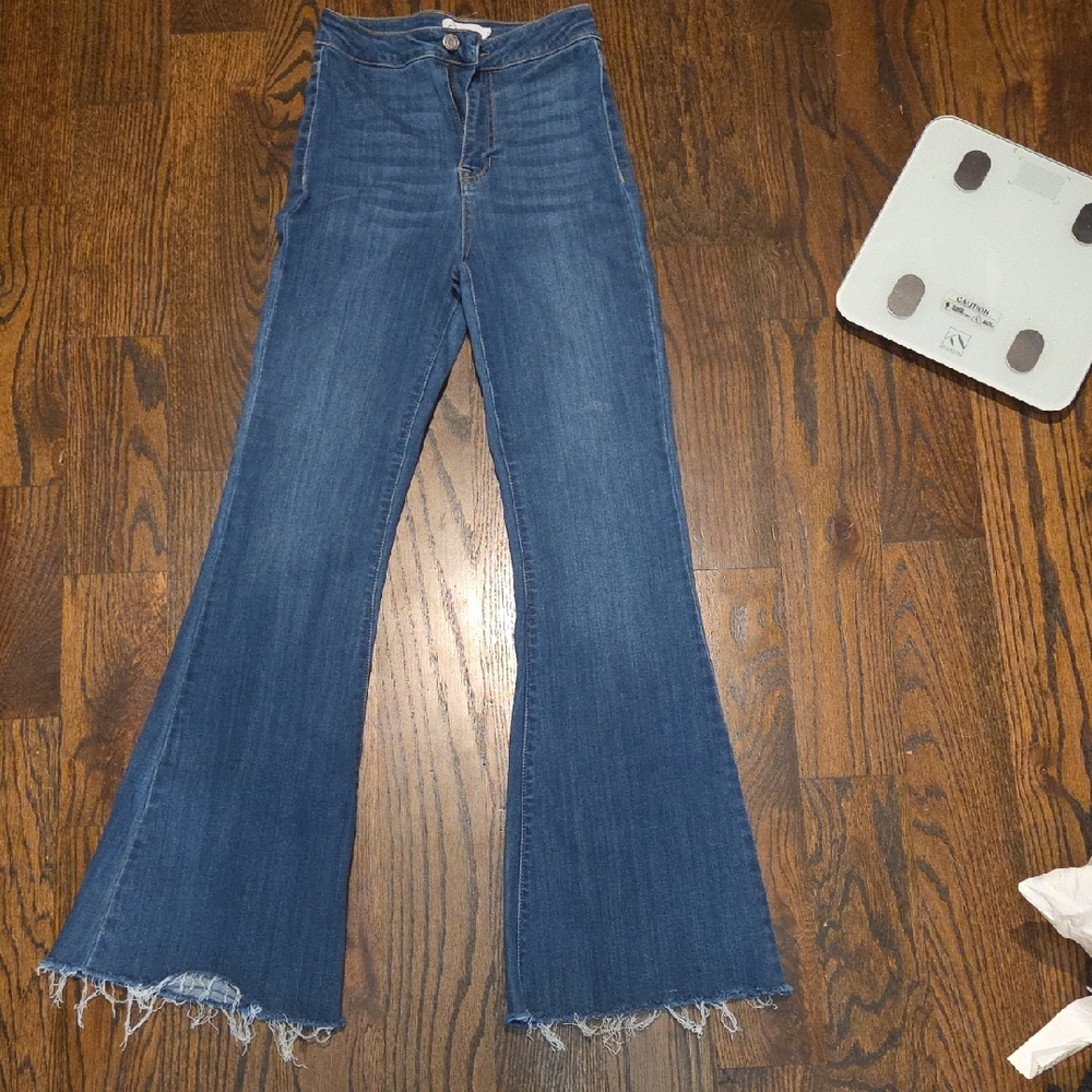 Cello Dark Blue Flare Jeans Size 3